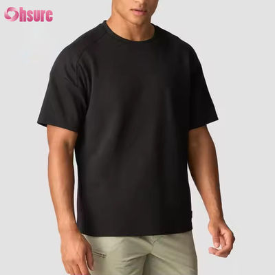 Camiseta cinza personalizada 100% algodão, camiseta oversized pesada, corrida, treino, esportes, academia, camisa masculina