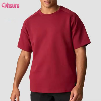 Camiseta cinza personalizada 100% algodão, camiseta oversized pesada, corrida, treino, esportes, academia, camisa masculina