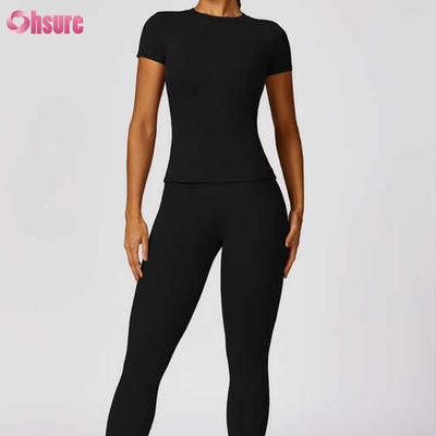2024 Verão Nova Moda Feminina Esporte T-Shirt Eco-Friendly Manga Curta Vendas Quentes Populares Roupa Blank Plain