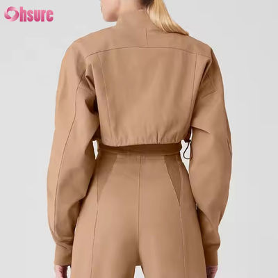 Mulheres Nova Capa de Motociclista de Design com Zipper Outdoor Motocross Crop Style Motociclista Jacket