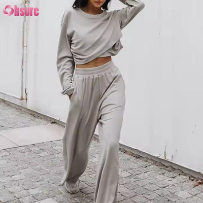 Comércio por atacado Feminino Hoodies Set Outono e Inverno Novos Esportes e Lazer Moderno Hoodie Set Casual Traje para Mulher