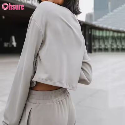 Comércio por atacado Feminino Hoodies Set Outono e Inverno Novos Esportes e Lazer Moderno Hoodie Set Casual Traje para Mulher