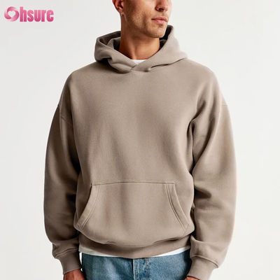 Moletom de algodão felpudo francês 400 GSM de alta qualidade unissex macio liso grosso com logotipo personalizado 100% algodão para inverno