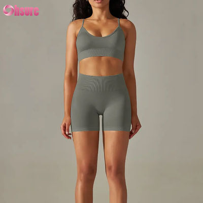Calças esportivas de moda de cintura alta para mulheres Venda Quente Vestuário ativo sem costura e fitness Yoga Wear Workout Yoga Leggings Sport Bra