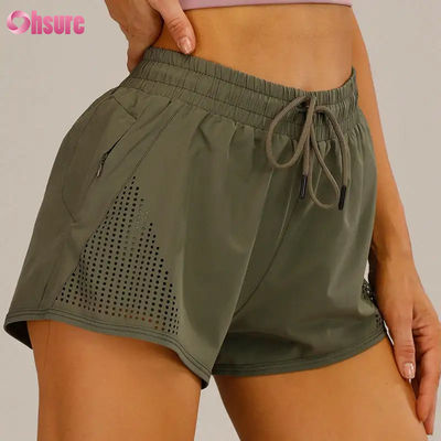 Grosso Pantalões de Treino Desportivo Feminino Respiráveis Cortados a Laser Pantalões de Jogging com Calor-Up Zipper Side Pocket Solid Pattern