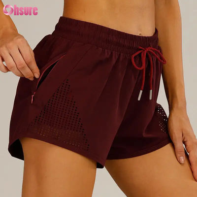 Grosso Pantalões de Treino Desportivo Feminino Respiráveis Cortados a Laser Pantalões de Jogging com Calor-Up Zipper Side Pocket Solid Pattern