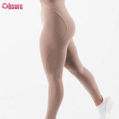 Novo Design Leggings Esportivas de Alta Elasticidade Cintura Alta Roupa de Ginástica para Mulheres 220g