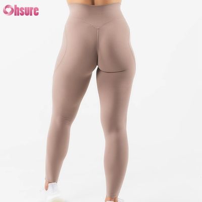Novo Design Leggings Esportivas de Alta Elasticidade Cintura Alta Roupa de Ginástica para Mulheres 220g