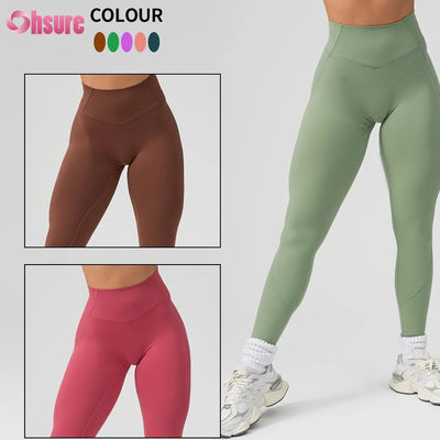 Calças de ioga de treino de cintura alta em promoção para mulheres, calças esportivas sólidas, roupas de ioga personalizadas, nova moda, alta qualidade para mulheres
