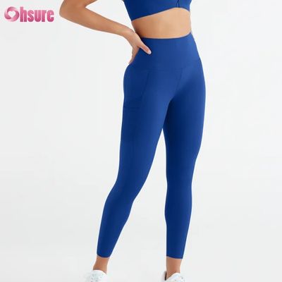 Leggings esportivas de cintura alta e alta elasticidade para treino, corrida e sólidas para mulheres