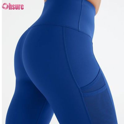 Leggings esportivas de cintura alta e alta elasticidade para treino, corrida e sólidas para mulheres