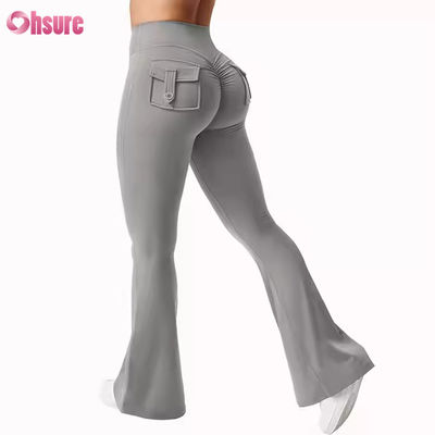 Calças Esportivas de Alta Qualidade Confortáveis e Versáteis Leggings Esportivas Cintura Alta com Pregas Leggings de Yoga para Mulheres