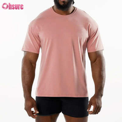 Homens Desporto Nova Chegada Equipa Pescoço Camiseta Desportiva Respirável 95% Algodão 5% Material de Espandêx Ginásio Camiseta Seca Rápida para Homens