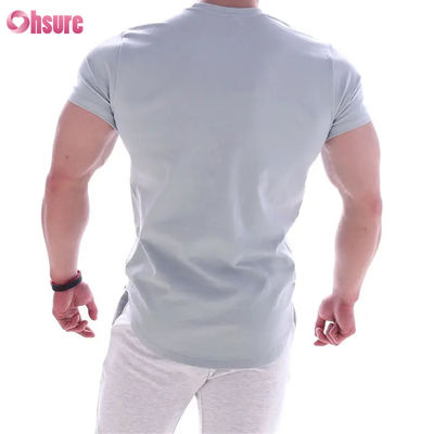 Camiseta esportiva de secagem rápida para homens Impressão de roupas de treino de basquete com mangas curtas para correr