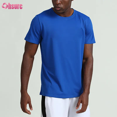 Roupa de Treino Personalizada Verão Cor Sólida Camisetas Masculinas de Manga Curta Corrida Fitness Ao Ar Livre Basquete Esportes para Homens