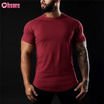 Atacado Novo Estilo Calçados Deportivos Rapidos Homens T-shirts Casual Bodybuilding Logotipo Personalizado Roupa Tecido de Trico Impressão