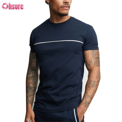 Atacado Camiseta de Ginástica Camiseta Esportiva Masculina Personalizada - 100% Algodão, Mistura de Elastano, Roupa Casual para Corrida e Academia, Manga Curta
