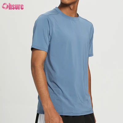 Camiseta Masculina de Treino Fitness Running Esportiva Manga Curta Casual Atacado Leve Respirável Slimfit