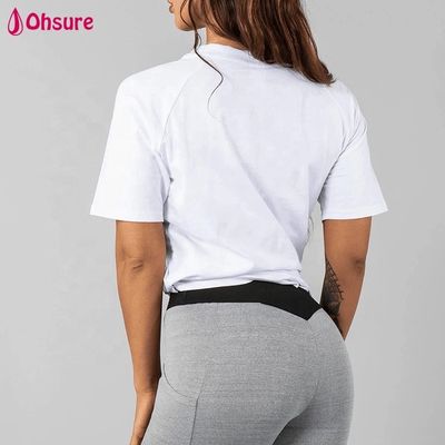 Camiseta branca de algodão respirável Spandex Loose Fit Workout Gym Wear Custom Sports T-shirts de alta qualidade em branco menina mulheres Casual