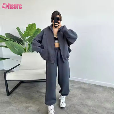 Winter Women's Cardigan Sweater Set Turtle Neck Yoga Esportes Confortável Calças Quentes Outdoor Leisure Fitness Set