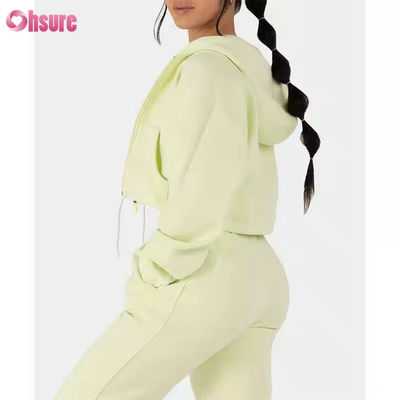 Outfits femininos de duas peças Traje de sucesso Velocidade Manga Longa Zip Up Hoodies Camisa cortada Camisa de sucesso Calças de corrida
