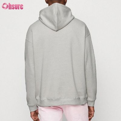 Moletom casual masculino de manga comprida, cor sólida, confortável, ajuste regular, atacado