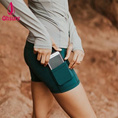 Calças Curtas de Ginástica Personalizadas Shorts de Ciclismo de Treino Femininos Shorts de Fitness Com Bolsos Laterais Shorts de Ciclismo de Cintura Alta para Treino 10-12 dias