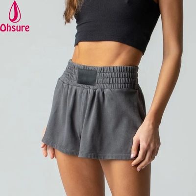 Boxe Feminino Calções Desportivas Corridas Calças de Ginásio Calças de Logotipo Personalizado Algodão Terry Impresso Algodão 100% Algodão Tela Impressão