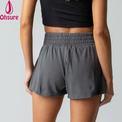 Boxe Feminino Calções Desportivas Corridas Calças de Ginásio Calças de Logotipo Personalizado Algodão Terry Impresso Algodão 100% Algodão Tela Impressão