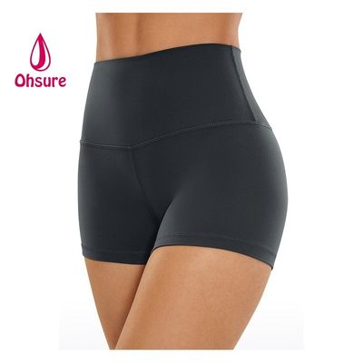 Venda por atacado de calções esportivos de fitness para mulheres Calças de bicicleta de corrida Calças curtas de cintura Calças ativas de yoga Calças curtas de logotipo personalizado Solid Casual Knitting
