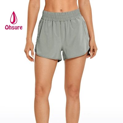 Calções esportivos de secagem rápida calções curtas novas cintura alta design casual logotipo personalizado feminino tamanho mais tecido suporte impresso amostra personalizada