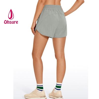 Calções esportivos de secagem rápida calções curtas novas cintura alta design casual logotipo personalizado feminino tamanho mais tecido suporte impresso amostra personalizada