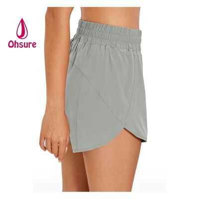 Calções esportivos de secagem rápida calções curtas novas cintura alta design casual logotipo personalizado feminino tamanho mais tecido suporte impresso amostra personalizada