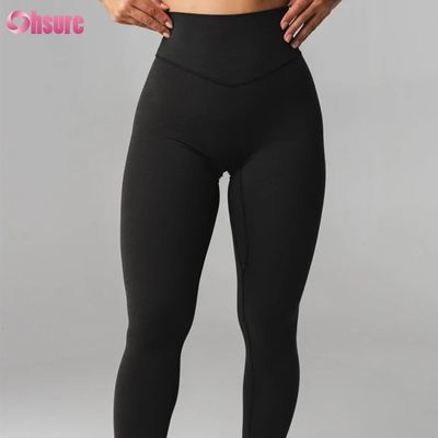 Leggings de ioga para treino de cintura alta e estilo ótimo para mulheres, calças de ioga personalizadas, 220 gramas