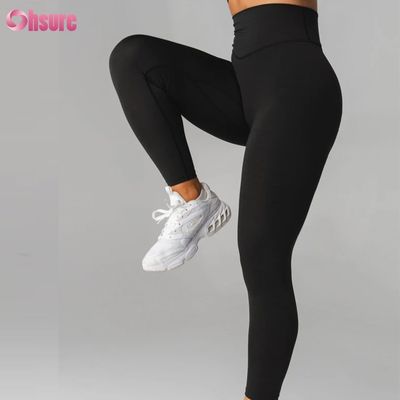 Leggings de ioga para treino de cintura alta e estilo ótimo para mulheres, calças de ioga personalizadas, 220 gramas