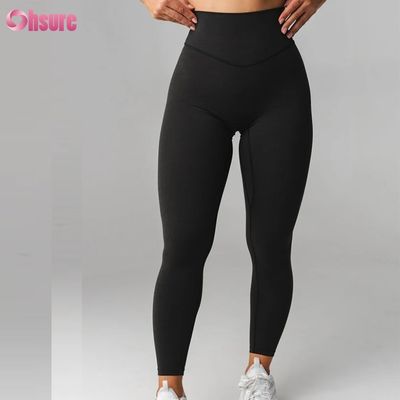 Leggings de ioga para treino de cintura alta e estilo ótimo para mulheres, calças de ioga personalizadas, 220 gramas