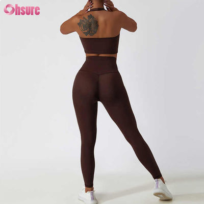 Alta cintura Butt-lifting Fitness Yoga Leggings Nude Squatproof Outdoor Ciclismo Calças de corrida Calças de treino amigáveis para a pele