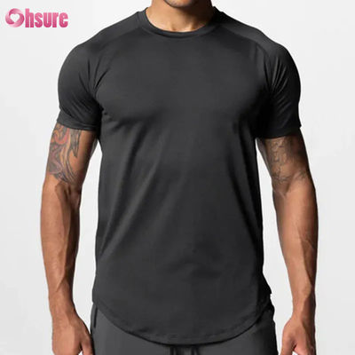 Tamanho Camisas Masculinas Ginásio Top Estampagem em Silk Manga Curta Secagem Rápida Algodão Gola Redonda Oversized Camisetas Esportivas