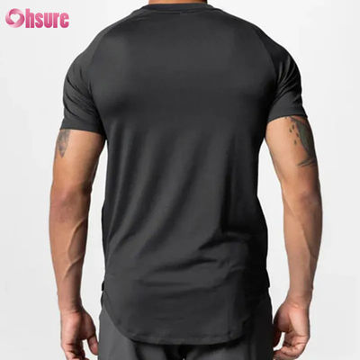 Tamanho Camisas Masculinas Ginásio Top Estampagem em Silk Manga Curta Secagem Rápida Algodão Gola Redonda Oversized Camisetas Esportivas