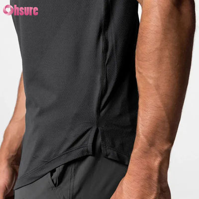 Tamanho Camisas Masculinas Ginásio Top Estampagem em Silk Manga Curta Secagem Rápida Algodão Gola Redonda Oversized Camisetas Esportivas
