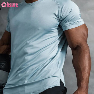 Tamanho Camisas Masculinas Ginásio Top Estampagem em Silk Manga Curta Secagem Rápida Algodão Gola Redonda Oversized Camisetas Esportivas
