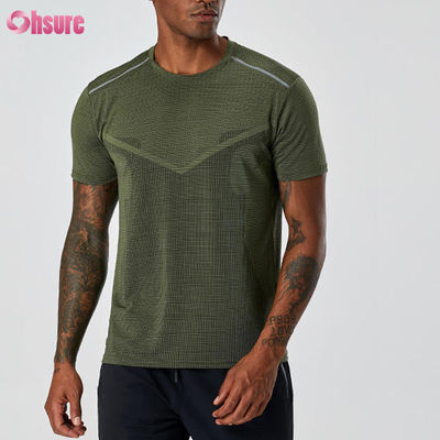 Camiseta Esportiva Masculina Profissional de Alta Qualidade Verão Respirável Fitness Wear Logotipo Personalizado Secagem Rápida Poliéster Tops Atléticos
