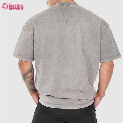 Camiseta Esportiva com Logotipo Personalizado Casual Ajustada Mangas Treino Camiseta Lisa para Homens