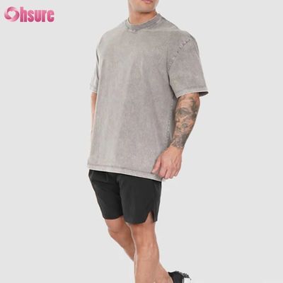 Camiseta Esportiva com Logotipo Personalizado Casual Ajustada Mangas Treino Camiseta Lisa para Homens