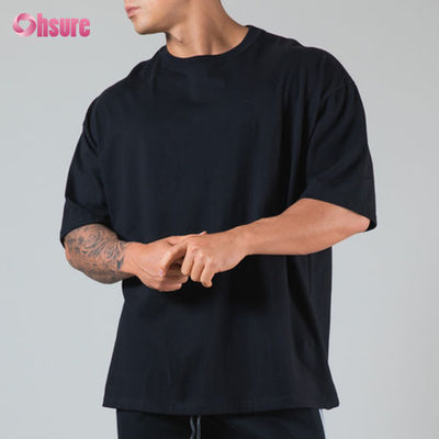 Camiseta Oversized Personalizada de Alta Qualidade 220 Gsm, Camiseta de Algodão Pesado Personalizada, Camiseta Masculina Oversized de Algodão Pesado para Academia, Esporte