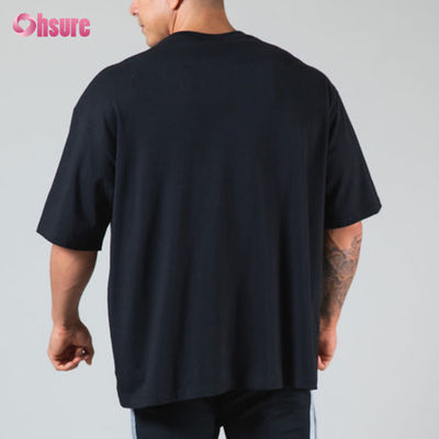 Camiseta Oversized Personalizada de Alta Qualidade 220 Gsm, Camiseta de Algodão Pesado Personalizada, Camiseta Masculina Oversized de Algodão Pesado para Academia, Esporte