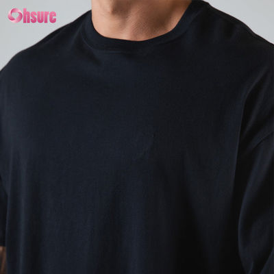 Camiseta Oversized Personalizada de Alta Qualidade 220 Gsm, Camiseta de Algodão Pesado Personalizada, Camiseta Masculina Oversized de Algodão Pesado para Academia, Esporte