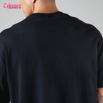 Camiseta Oversized Personalizada de Alta Qualidade 220 Gsm, Camiseta de Algodão Pesado Personalizada, Camiseta Masculina Oversized de Algodão Pesado para Academia, Esporte