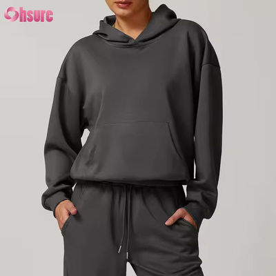 Conjuntos de Moletom Femininos 2 Peças, Hoodies e Calças de Moletom de Perna Larga, Conjunto de Treino 2024 Outono, Conjunto Lounge Combinando