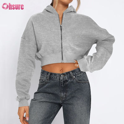 Jaqueta de calçado feminino com fechadura completa, confortável, flexível, suave, térmica, à prova de vento, de quatro vias, sem costura, de inverno, com capuz
